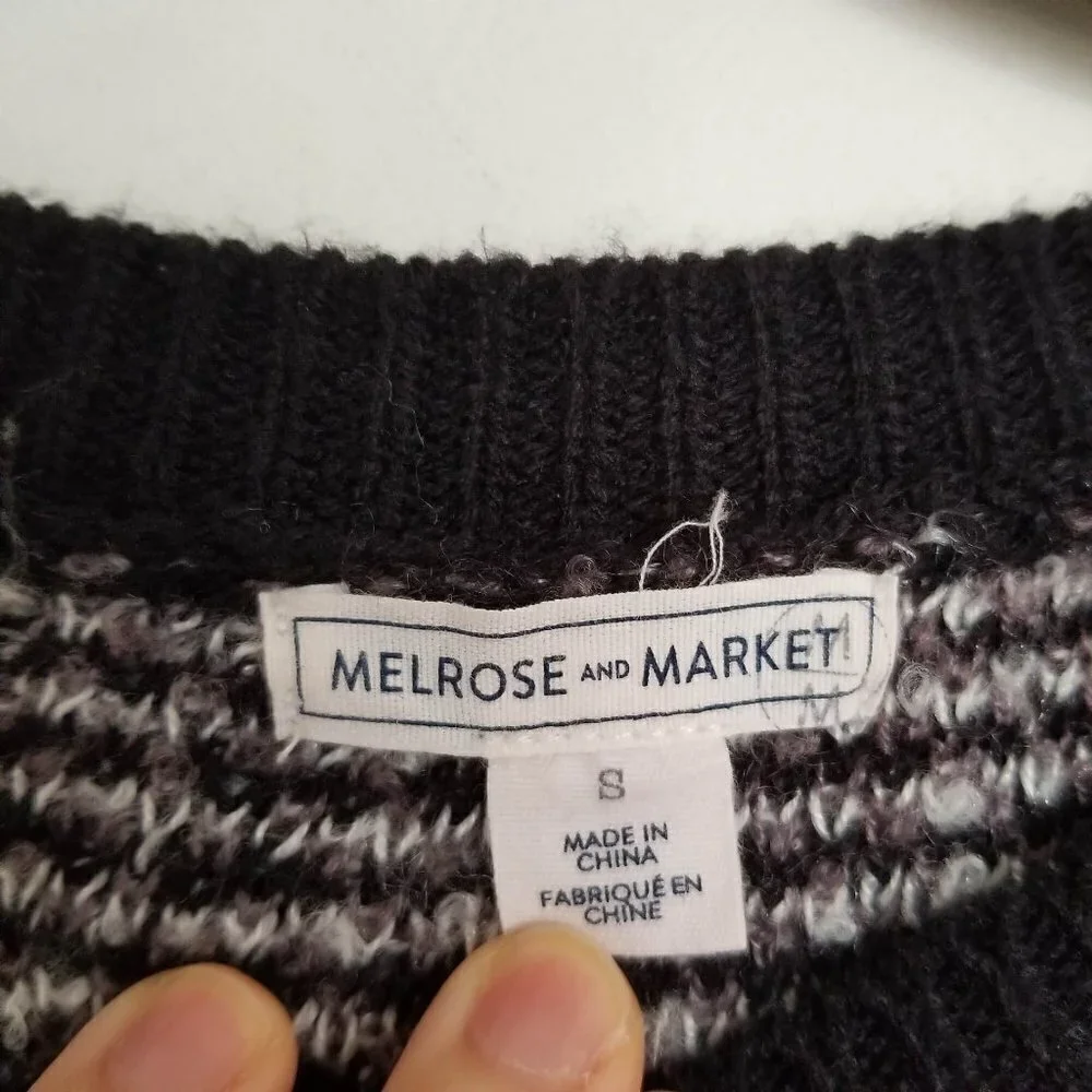 Melrose and Market Shrunken Plaid Pullover Sweater